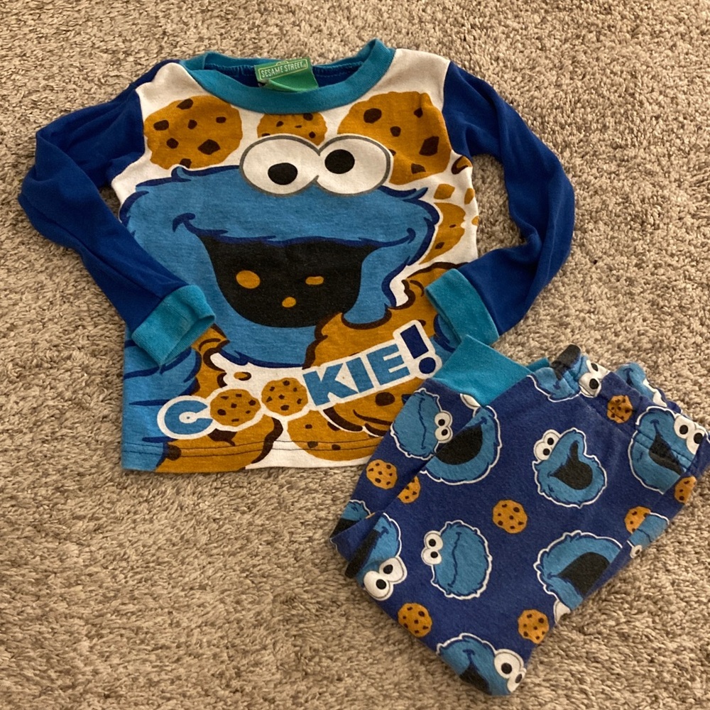Cookie Monster Pajama Set 24 Month 2T Halloween Outfit